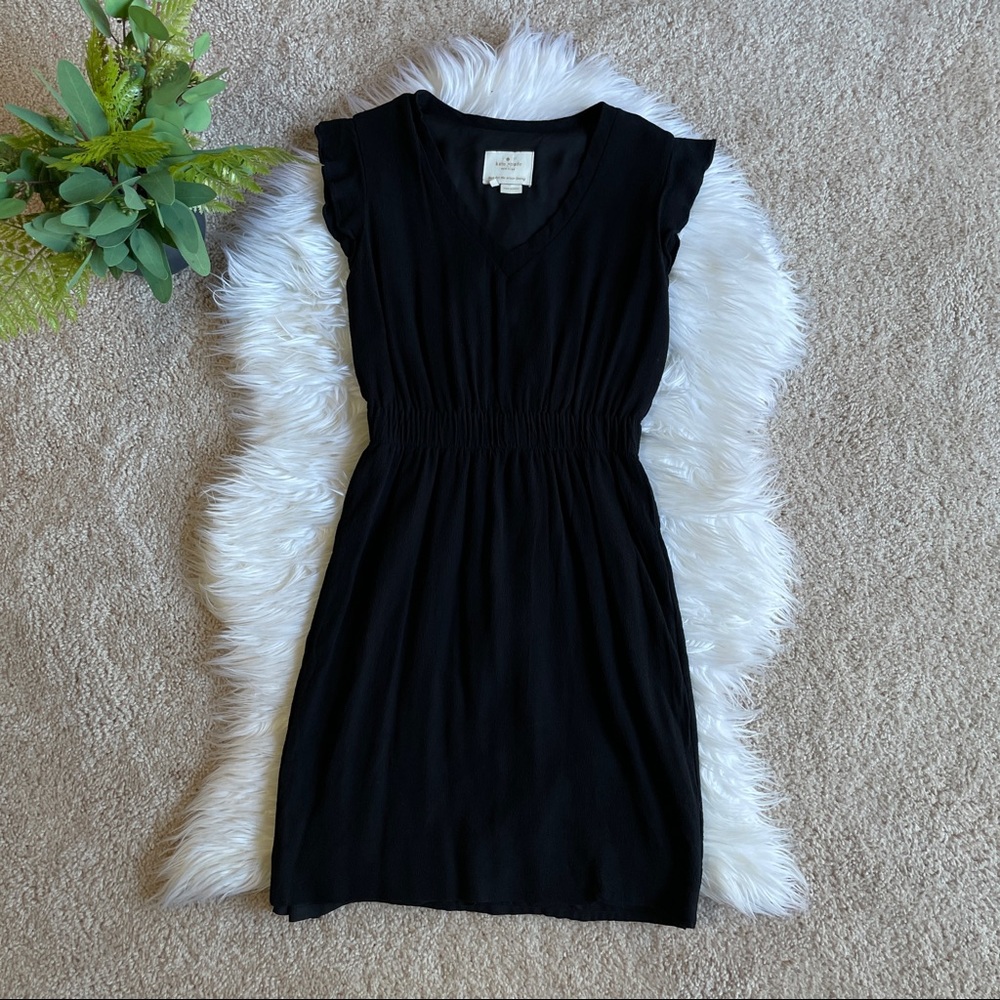 Kate Spade Crepe Black Mini Dress